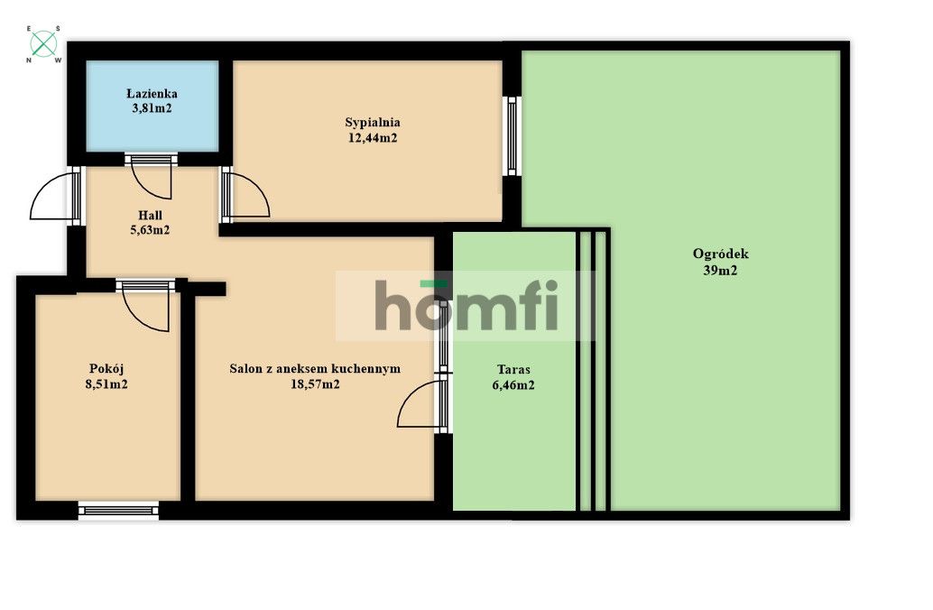 APARTMENT WITH GARDEN 3 ROOMS FIREPLACE - Apartment - Sale - Rzeszów, Zalesie