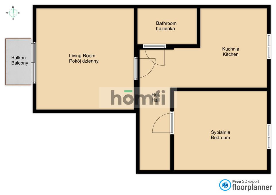 Przestronne 2-pokojowe mieszkanie, Rapackiego 48m2 - Mieszkanie - Wynajem - Radom, Gołębiów II