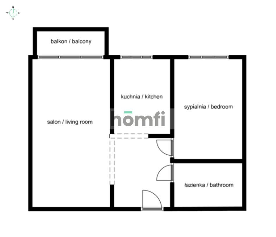 Cozy 2‑room apartment in Przymorze, close to SKM, close to Olivia Business Centre - Apartment - Rent - Gdańsk, Przymorze