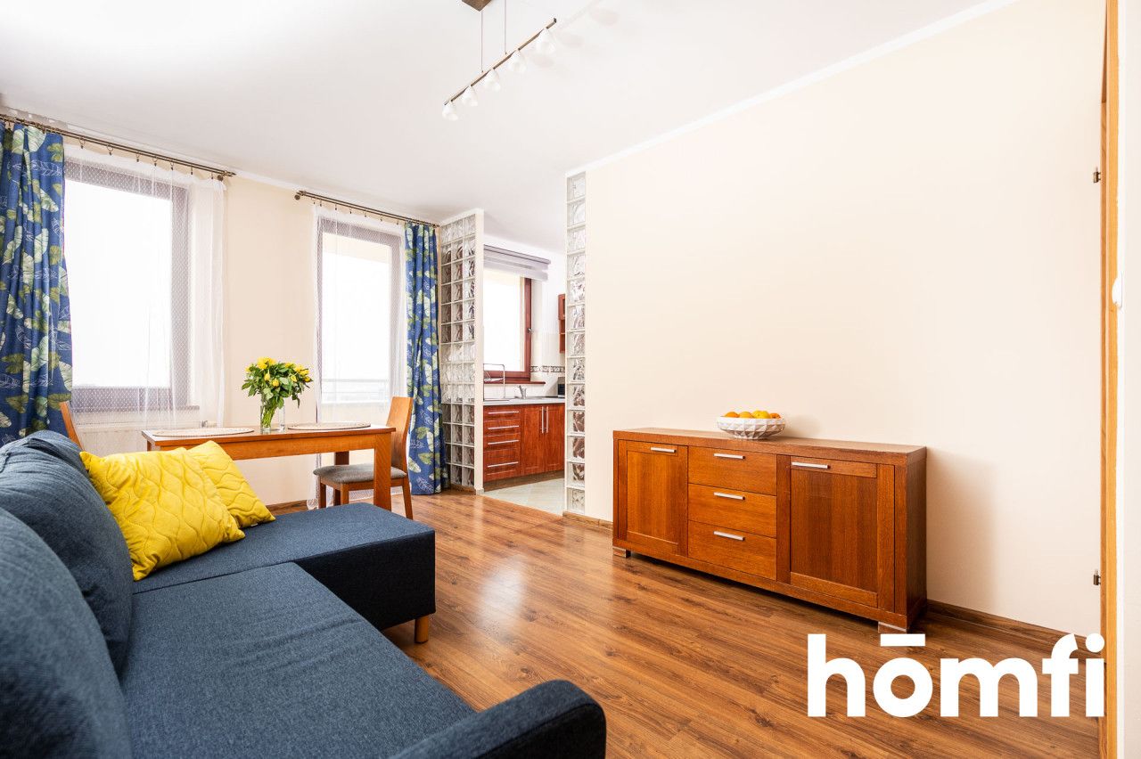 A two-room apartment with a large balcony, located in the European housing estate, guarded with security and monitoring - Apartment - Rent - Kraków, Ruczaj