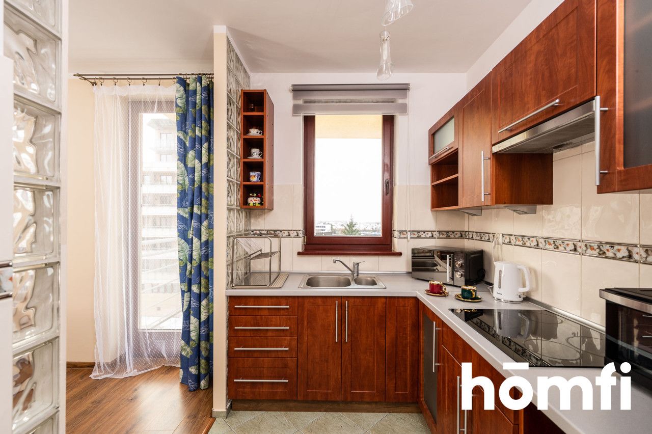 A two-room apartment with a large balcony, located in the European housing estate, guarded with security and monitoring - Apartment - Rent - Kraków, Ruczaj