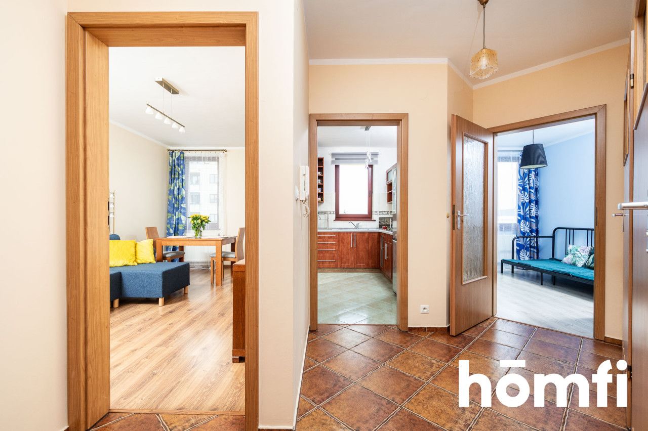 A two-room apartment with a large balcony, located in the European housing estate, guarded with security and monitoring - Apartment - Rent - Kraków, Ruczaj