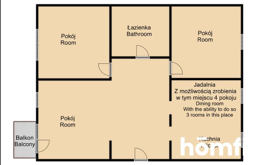 A large apartment with the possibility of arranging for 4 rooms - Apartment - Sale - Radom, Śródmieście