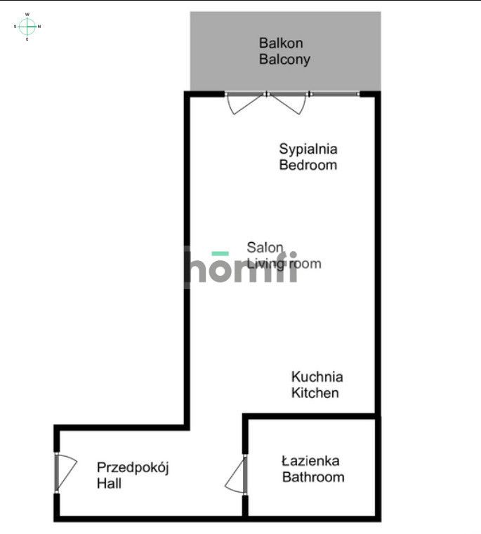 Studio 46 m2 City Center Dmowskiego street - Apartment - Rent - Wrocław, Stare Miasto
