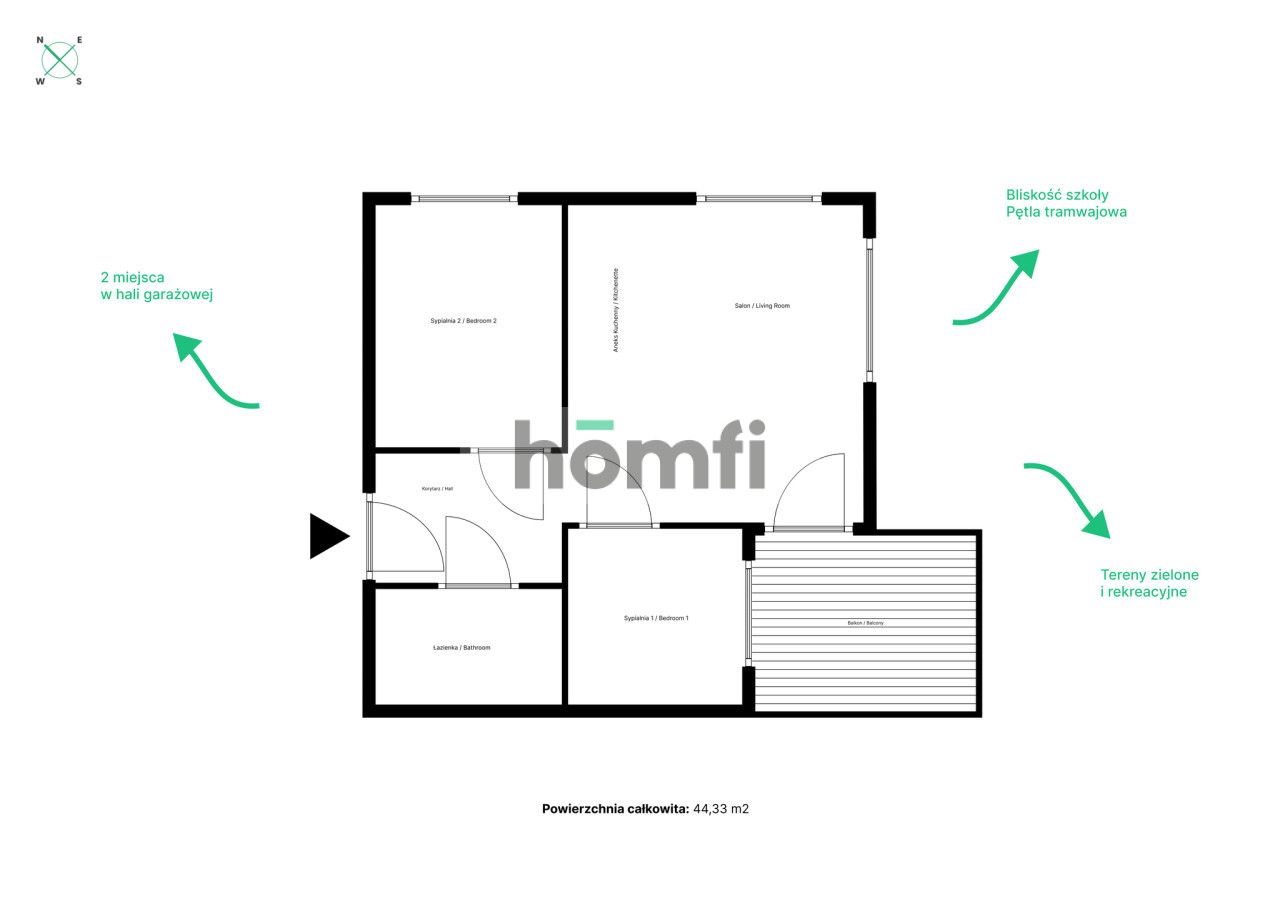 Gotowe, umeblowane, 3 pokoje + hala, Lawendowe - Mieszkanie - Sprzedaż - Gdańsk, Jasień