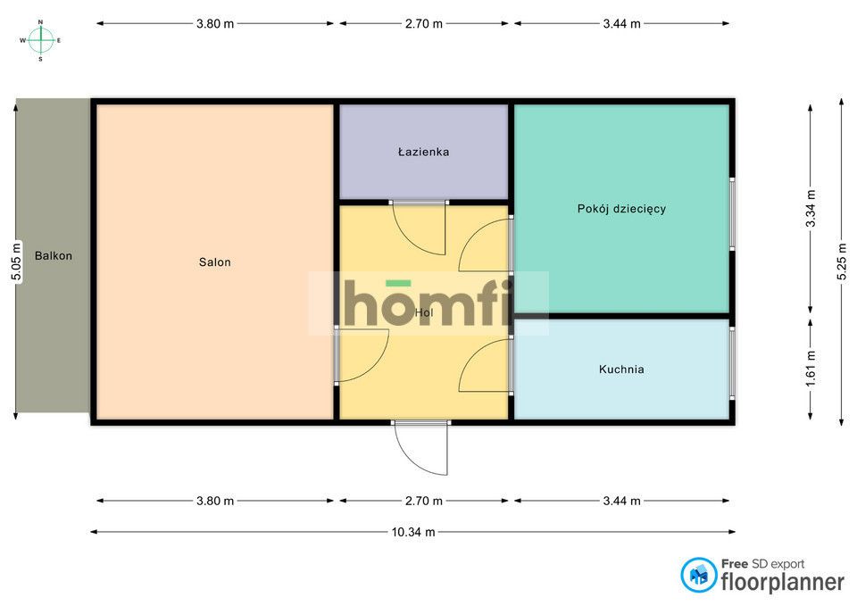 Mieszkanie z balkonem – gotowe do wprowadzenia! - Mieszkanie - Sprzedaż - Tczewski, Tczew