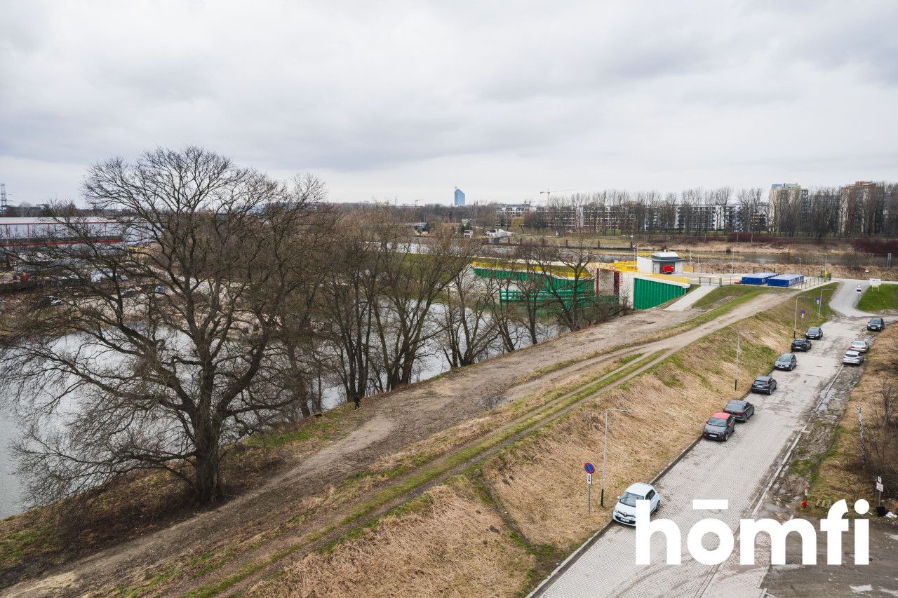 Na Zakolu Wisły, 40m²: świetne 2 pokoje z widokiem - Mieszkanie - Wynajem - Kraków, Zabłocie