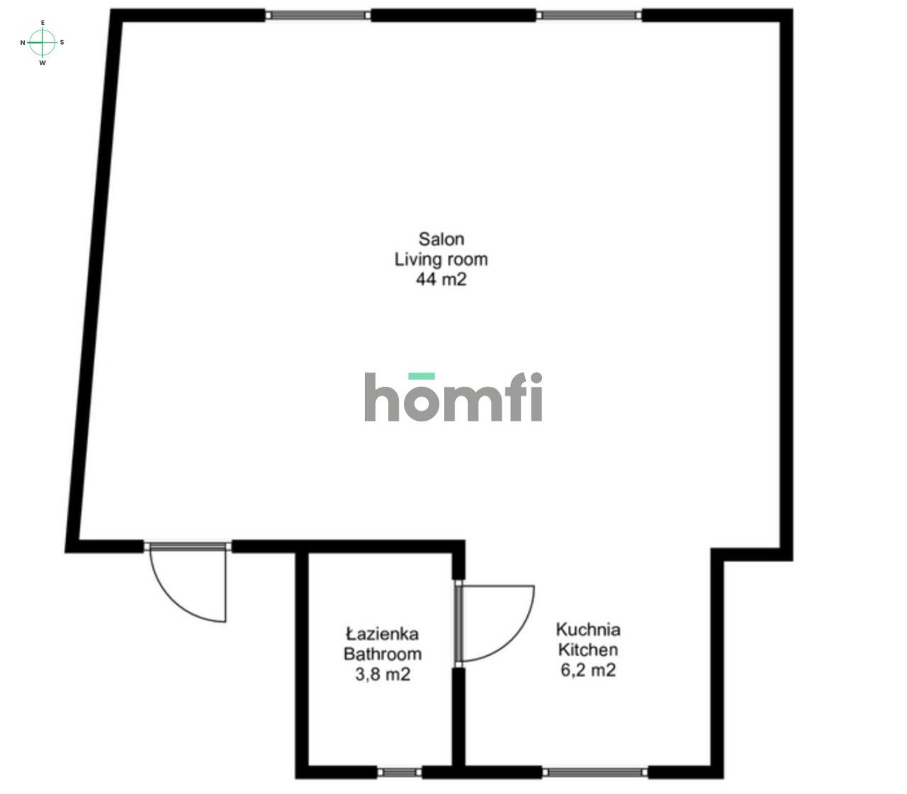 Duża kawalerka - BEZCZYNSZOWA - 53 m2 -po remoncie - Mieszkanie - Wynajem - Słupecki, Słupca