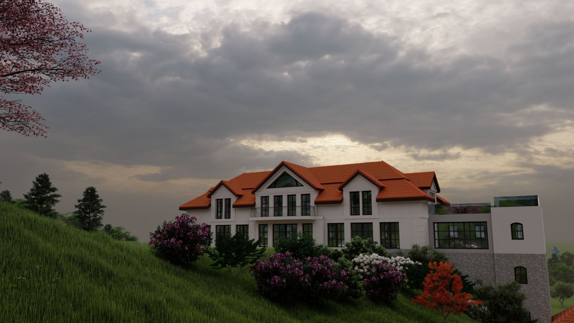 A scenic plot with a villa construction project - Plot - Sale - Krakowski, Michałowice / Książniczki