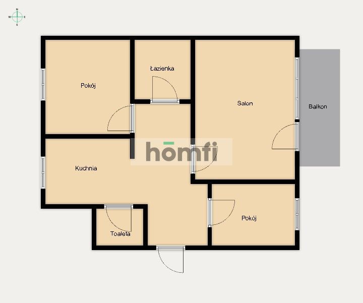 3 pokoje z dobrym układem w zielonej okolicy - Mieszkanie - Sprzedaż - Radom, Południe