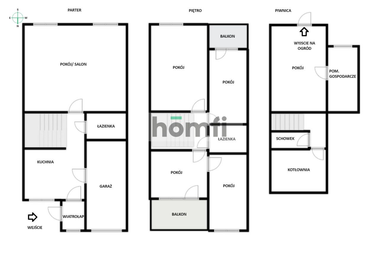 DOM W ZABUDOWIE SZEREGOWEJ O POW. 120 M² Z GARAŻEM I OGRÓDKIEM - TYCZYN - Dom - Sprzedaż - Rzeszowski, Tyczyn