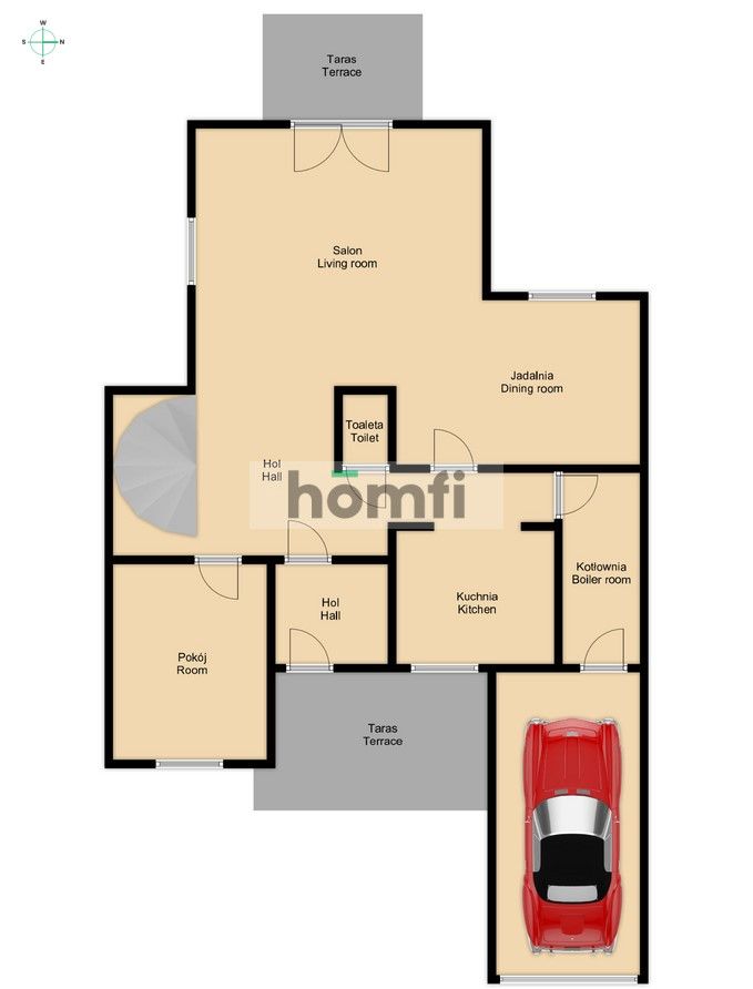 Kameralny dom w zabudowie bliźniaczej, na zamkniętym osiedlu w Radomiu - Dom - Sprzedaż - Radom, Wólka Klwatecka