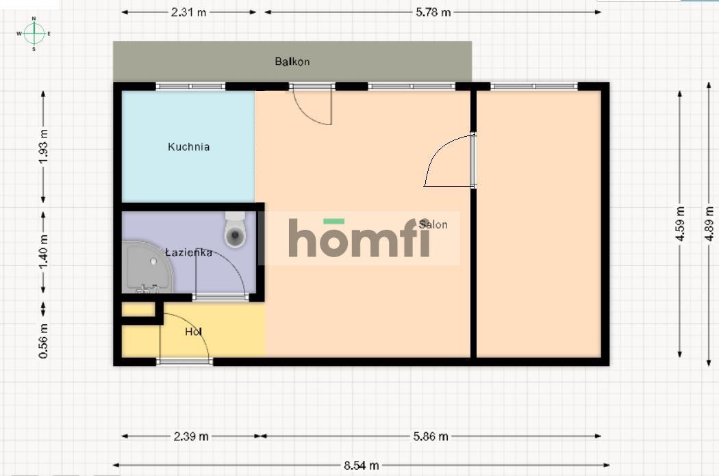 apartment close to Manufaktura 34m² - Apartment - Rent - Łódź, Polesie
