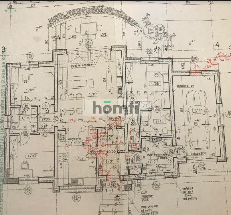 Parterowy dom do wprowadzenia w otulinie lasu - Dom - Sprzedaż - Piaseczyński, Tarczyn / Prace Duże