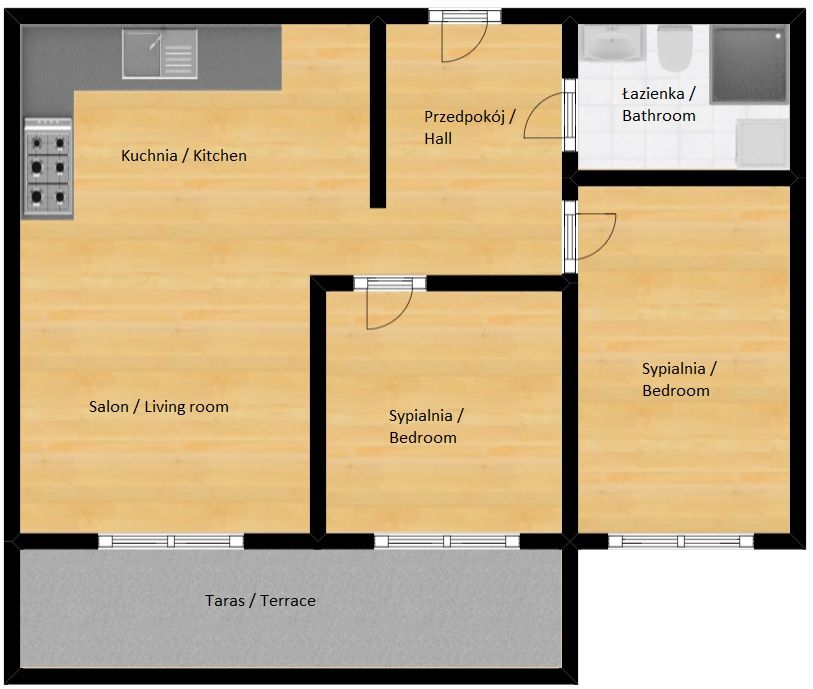 Trzypokojowy apartament na sprzedaż w Gliwicach - Mieszkanie - Sprzedaż - Gliwice, Wojska Polskiego