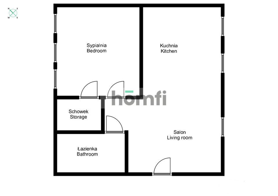 2-pokojowe mieszkanie w Kobierzycach, ul. Dębowa, 36m2 - Mieszkanie - Wynajem - Wrocławski, Kobierzyce