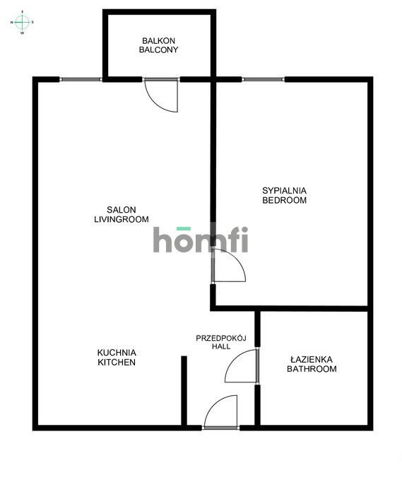Dwupokojowe mieszkanie położone przy ul. Poznańskiej 15 - Mieszkanie - Wynajem - Kraków, Krowodrza