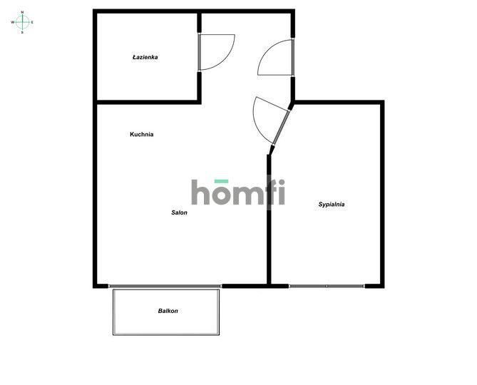 2 pokoje 39m2 z balkonem ul. Graniczna - Mieszkanie - Wynajem - Wrocław, Fabryczna