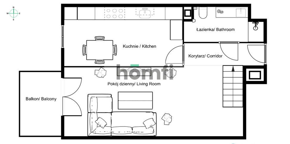 Large apartment with two balconies in Wilda - Apartment - Sale - Poznań, Wilda