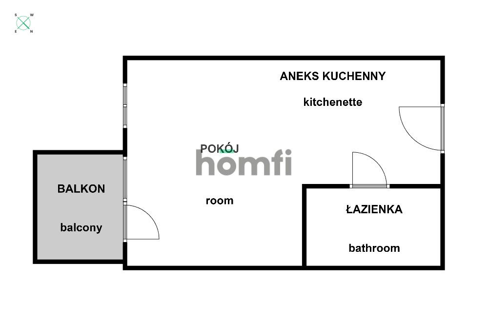 Tauron Arena | ul. Lema, 29m²: Nowoczesna kawalerka z balkonem - Mieszkanie - Wynajem - Kraków, Nowa Huta / Czyżyny
