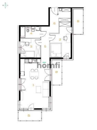 Spacious 3-room apartment (Banacha/Prądnik Biały) - Apartment - Sale - Kraków, Krowodrza / Prądnik Biały