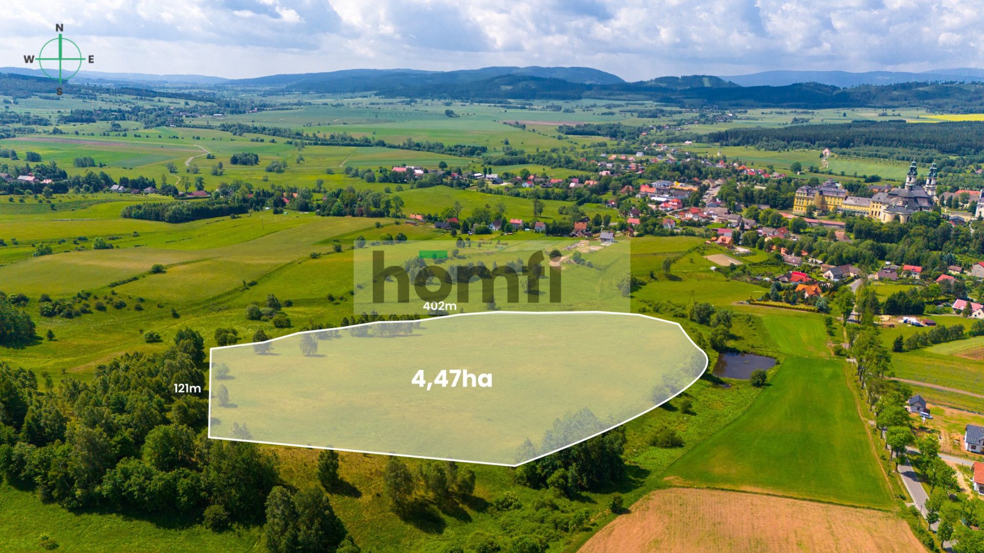 A PLOT WITH A BEAUTIFUL VIEW AND INVESTMENT POTENTIAL - Plot - Sale - Kamiennogórski, Kamienna Góra / Krzeszów
