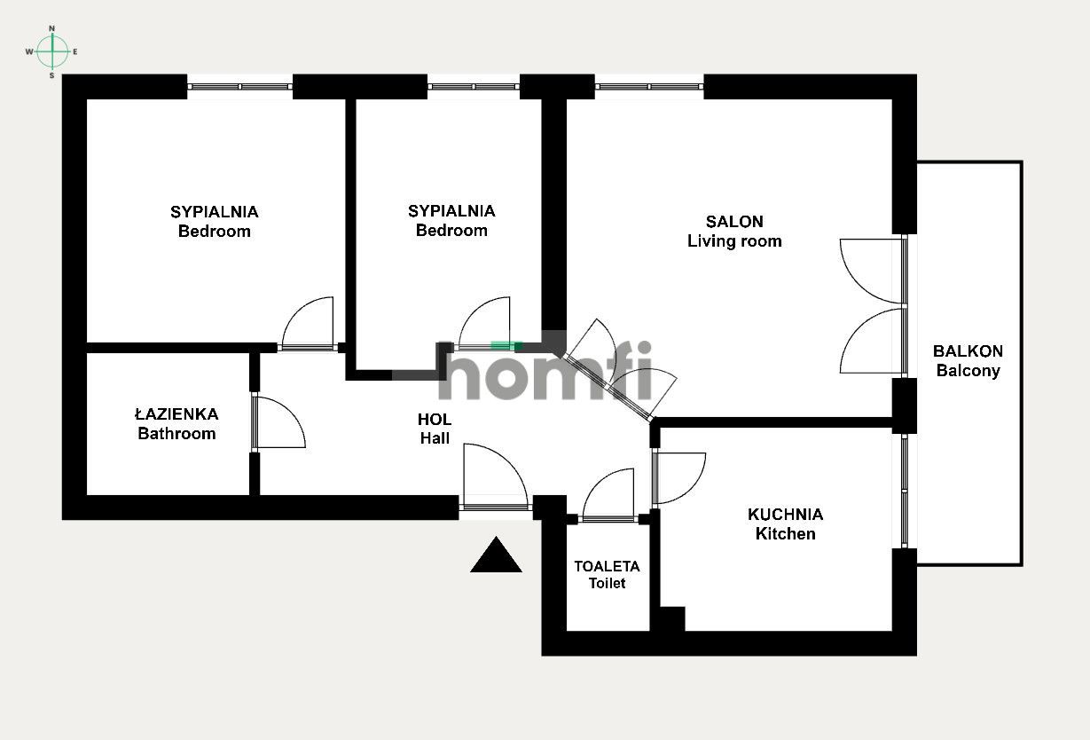3-pokoje, oddzielna kuchnia, balkon, blisko metro - Mieszkanie - Sprzedaż - Warszawa, Mokotów / Służew