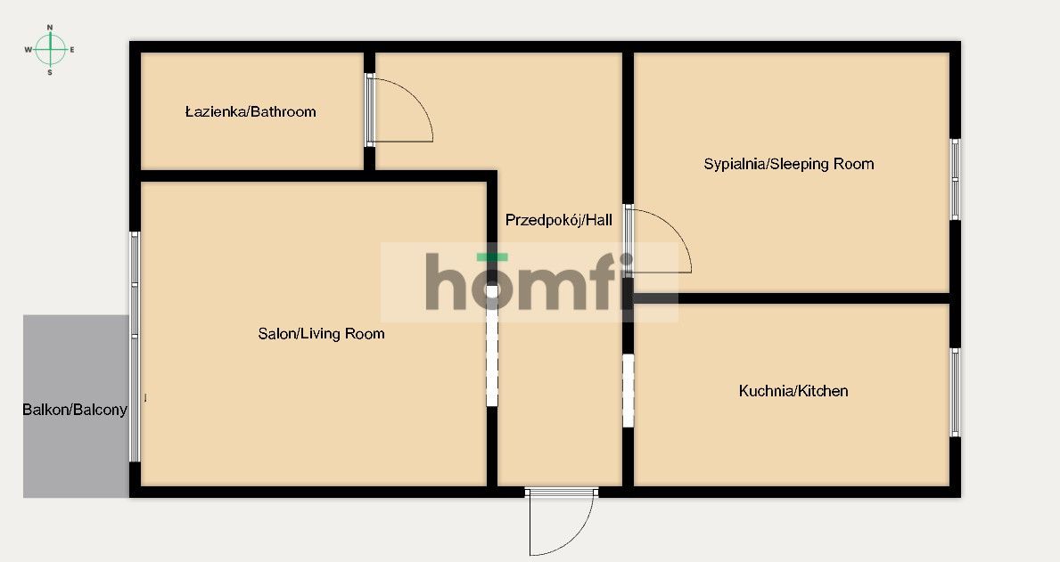 Elegant two rooms in the center for rent at ul. Sportowa 1 - Квартира - Оренда - Radom, Os. XV-lecia