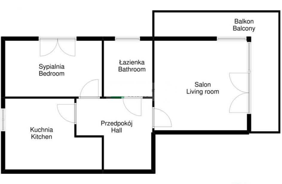 2-pokojowe rozkładowe mieszkanie - ul. Partynicka - Mieszkanie - Wynajem - Wrocław, Krzyki / Partynice