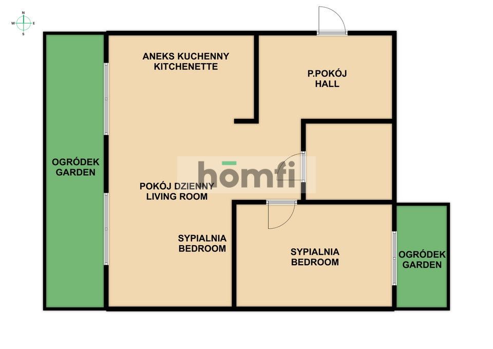 PRZESTRONNE 2-POKOJOWE Z OGRÓDKIEM I PARKINGIEM - Mieszkanie - Wynajem - Wrocław, Krzyki / Przedmieście Oławskie