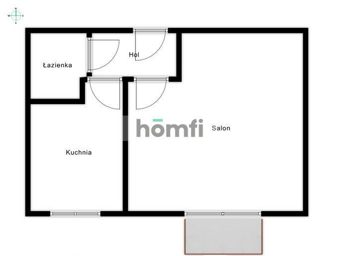 Studio Apartment on the 1st Floor with a Separate Kitchen - 34m² - Apartment - Sale - Starachowicki, Starachowice