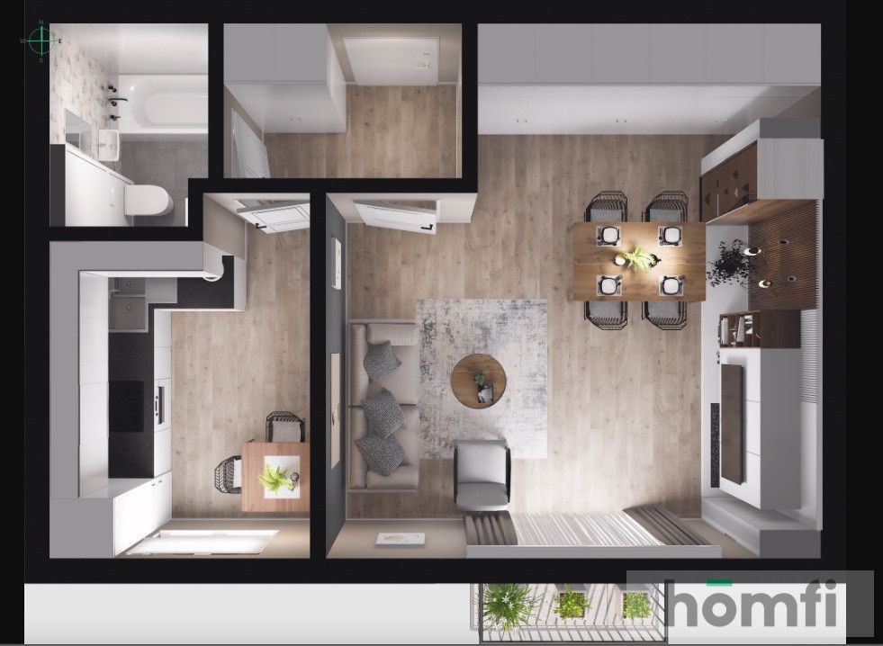 Studio Apartment on the 1st Floor with a Separate Kitchen - 34m² - Apartment - Sale - Starachowicki, Starachowice