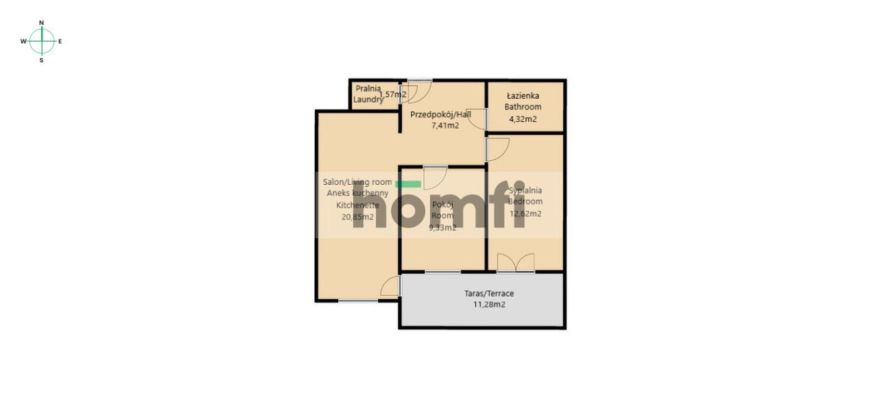 MIESZKANIE NA OSIEDLU BELLA DOLINA Z DUŻYM TARASEM - Mieszkanie - Wynajem - Rzeszów, Staromieście