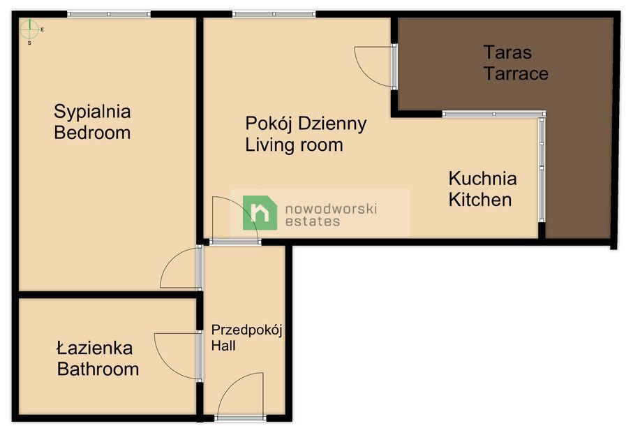 Widne 2-pok mieszkanie na 6 Piętrze, Taras 10m2| ul. Grota Roweckiego - Dębniki - Mieszkanie - Wynajem - Kraków, Ruczaj