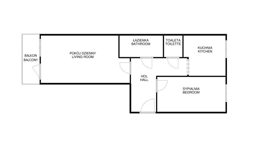 2 pok. w rozkładzie + balkon - obok Magnolii Park - Mieszkanie - Wynajem - Wrocław, Fabryczna / Popowice