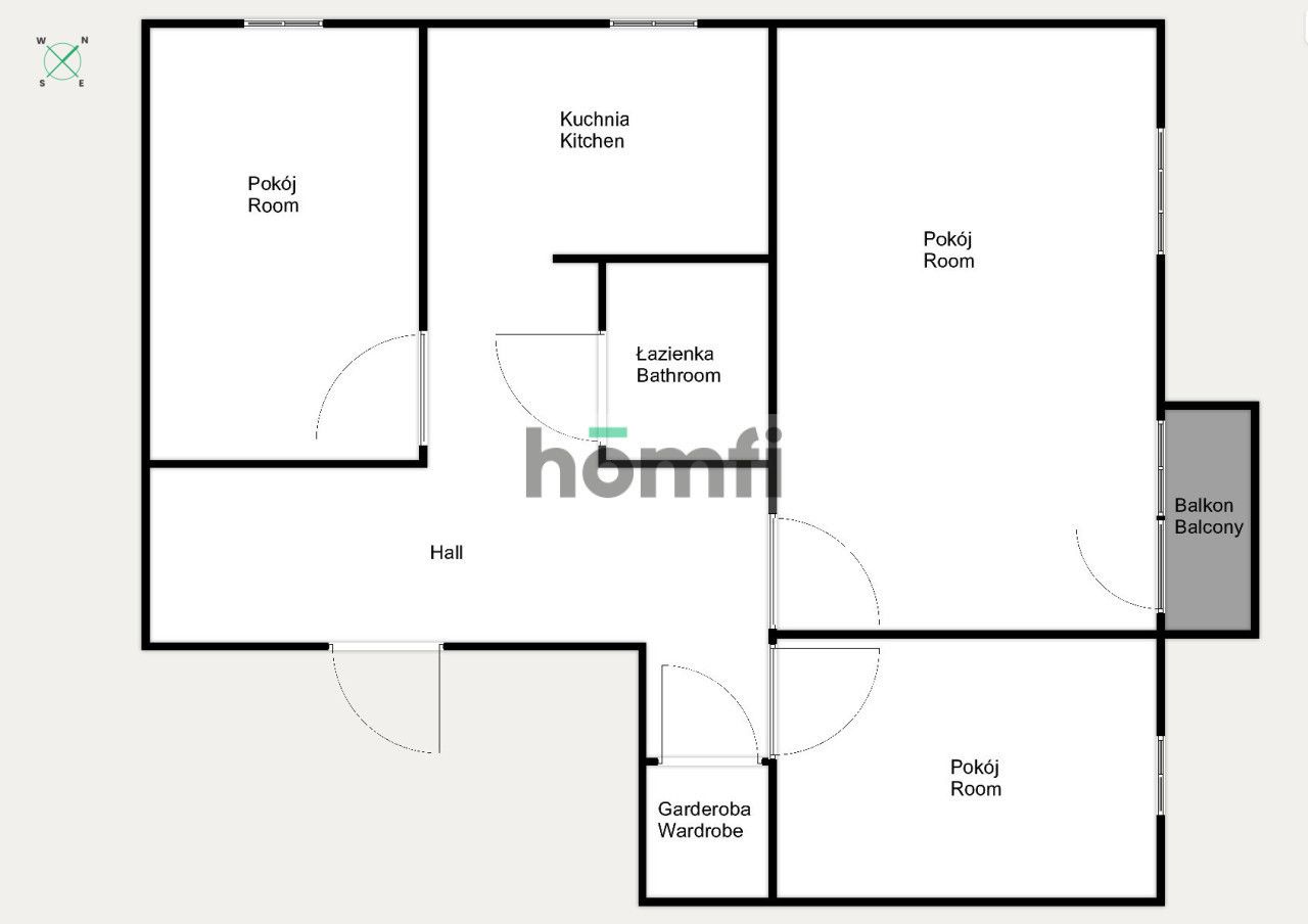 3 rooms near Sky Tower, on Krzyki - Квартира - Оренда - Wrocław, Krzyki