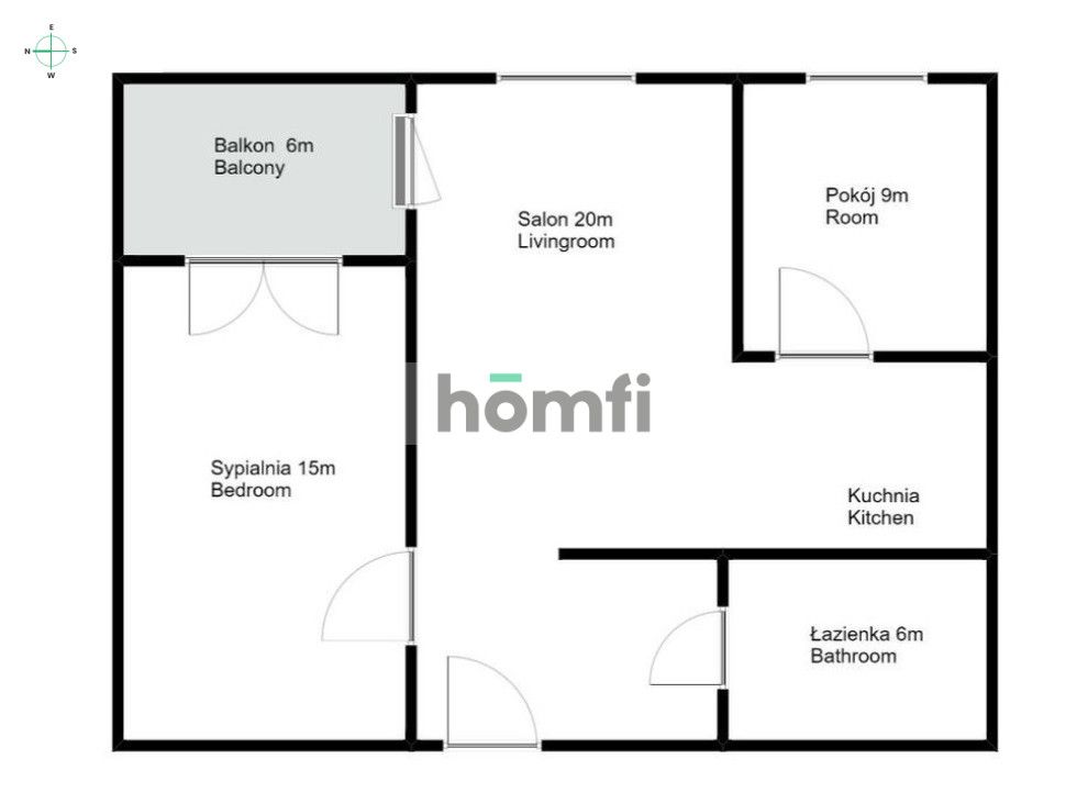 3-rooms apartment at Krzyki 53 m2 - Apartment - Rent - Wrocław, Krzyki