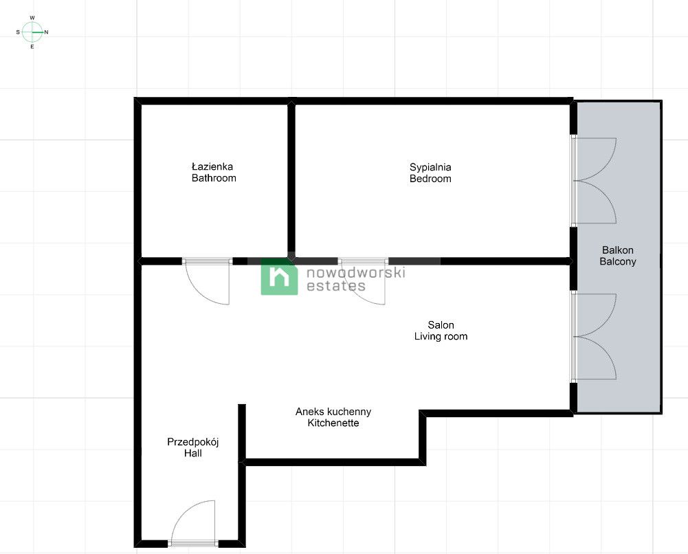 2-pokojowe mieszkanie przy ul. Prądzyńskiego - Mieszkanie - Wynajem - Wrocław, Krzyki