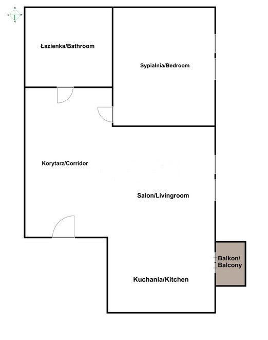 Nowoczesne dwupokojowe mieszkanie z balkonem na Bronowicach ulica Zarzecze - idealne dla par - dostępne od września - Mieszkanie - Wynajem - Kraków, Krowodrza / Bronowice