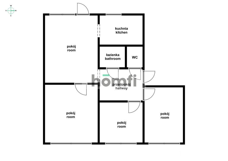 4 pokoje + piwnica - ul. Powstańców Śl. (Borek) - Mieszkanie - Wynajem - Wrocław, Krzyki / Borek