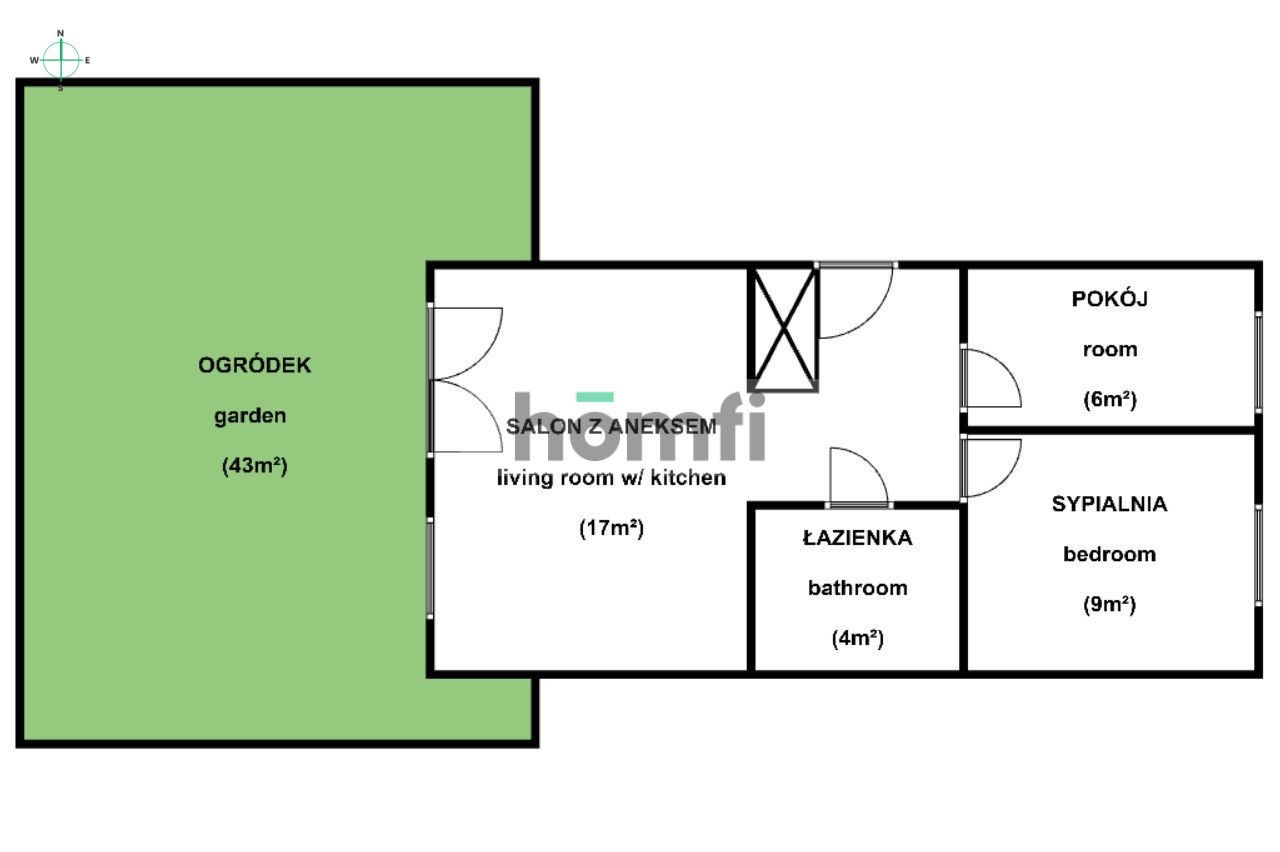 Dożynkowa 87, 48m²: super 3 pokoje wśród zieleni + ogródek, klimatyzacja, parking - Mieszkanie - Wynajem - Kraków, Krowodrza / Witkowice