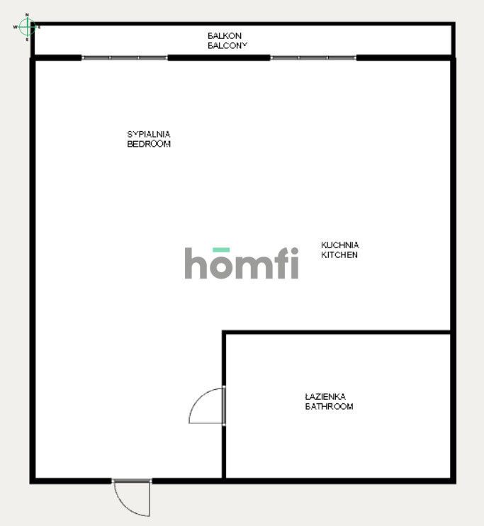 Przestronna kawalerka na wynajem - Mieszkanie - Wynajem - Kraków, Śródmieście / Grzegórzki