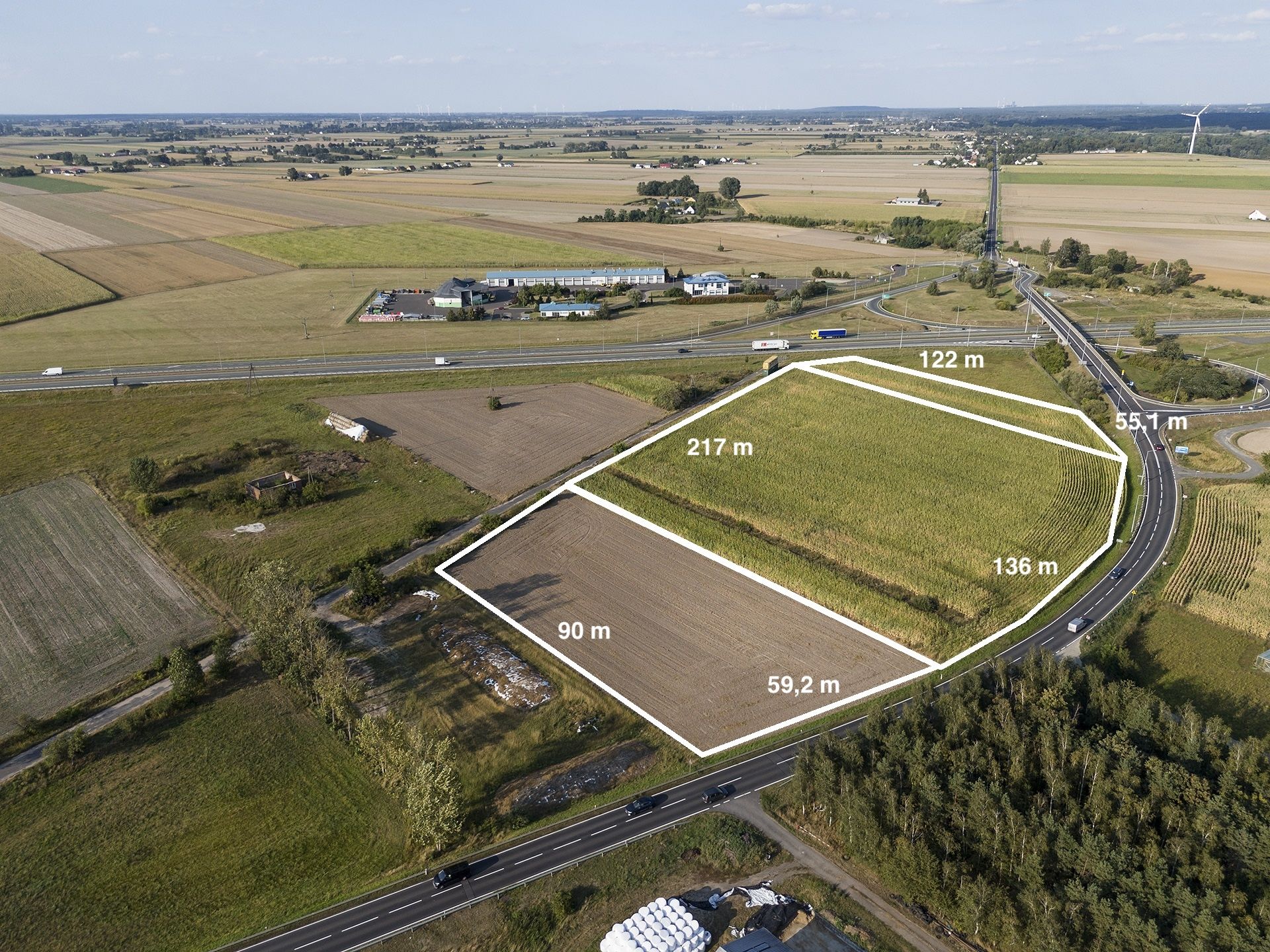 grunt pod zabudowę usługową tuż przy zjeździe z A2 - Działka - Sprzedaż - Słupecki, Lądek / Sługocin