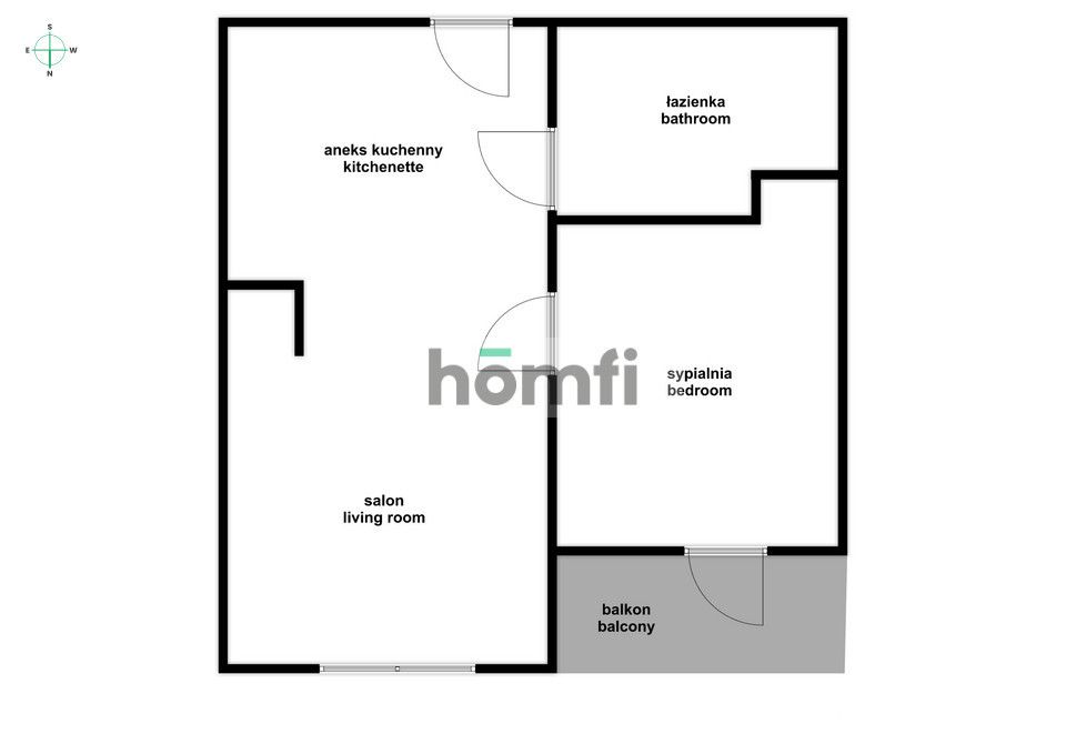 2 pokoje z balkonem, komórką i garażem TĘCZOWA - Mieszkanie - Wynajem - Wrocław, Stare Miasto