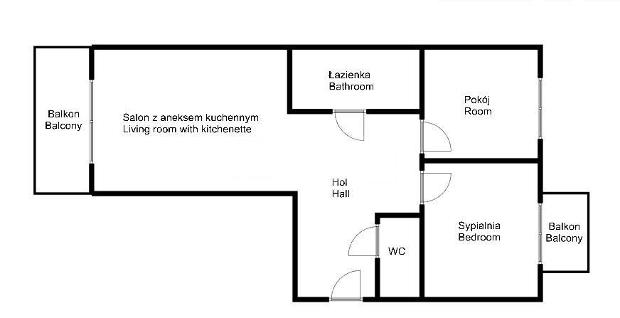 3 POKOJOWY APARTAMENT | ul. Bajeczna - Mieszkanie - Wynajem - Kraków, Śródmieście / Dąbie