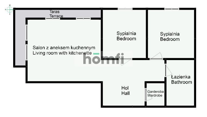 Trzypokojowy apartament z dużym tarasem ul. Nyska - Mieszkanie - Wynajem - Wrocław, Krzyki