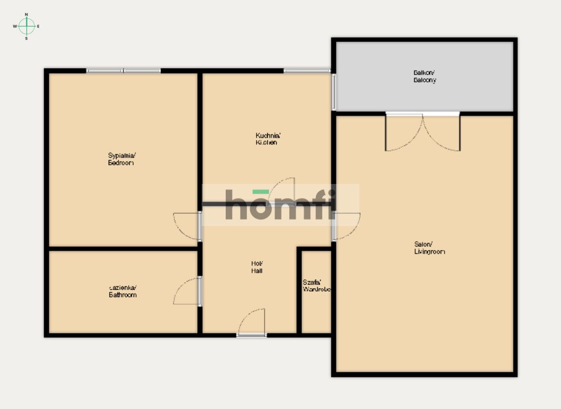 2-pokojowe z balkonem 53 m2/Litewska/Psie Pole - Mieszkanie - Sprzedaż - Wrocław, Psie Pole