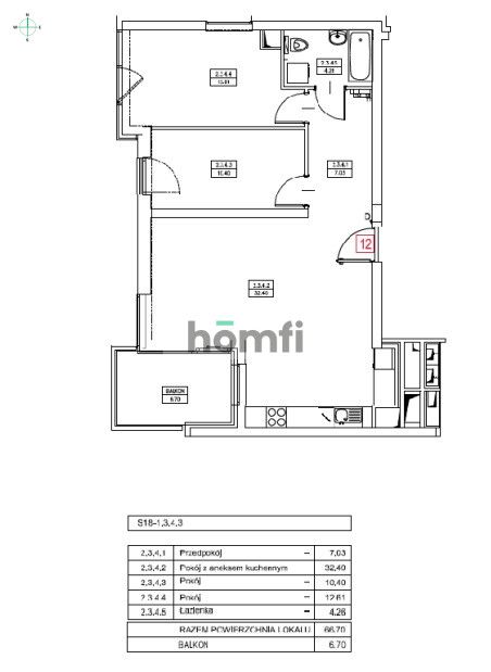 3-pokojowe 66,7 m2 z balkonem i garażem/Marca Polo/Olimpia Port - Mieszkanie - Sprzedaż - Wrocław, Psie Pole / Swojczyce