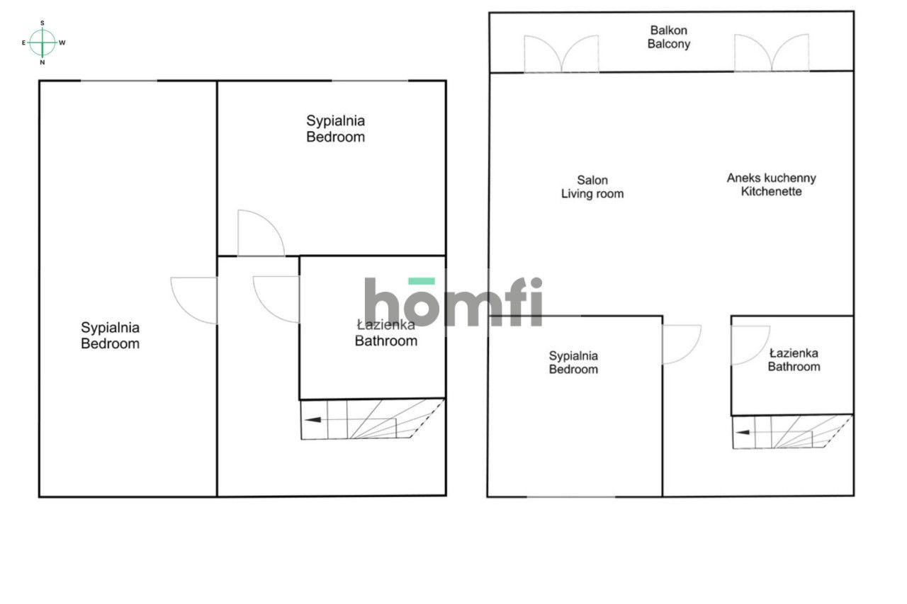4 POK | DWUPOZIOMOWE | BALKON | OGRÓDEK | PARKING - Mieszkanie - Sprzedaż - Krakowski, Zielonki