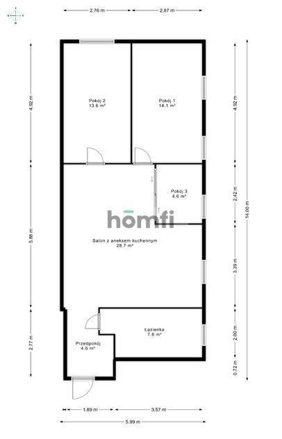 Przytulne 3-pok Mieszkanie z Aneksem Kuchennym - Mieszkanie - Sprzedaż - Łódź, Polesie